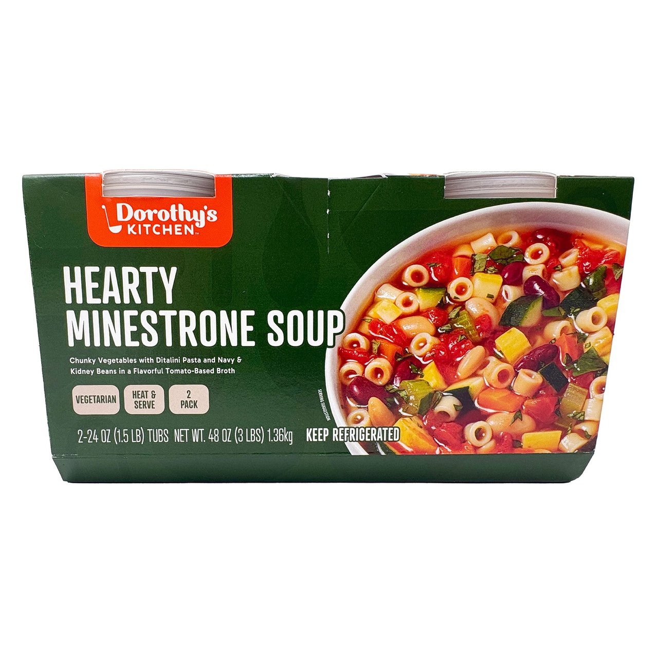Dorothy's Kitchen Hearty Minestrone Soup, 2-Pack, 24 oz Each - Image 1