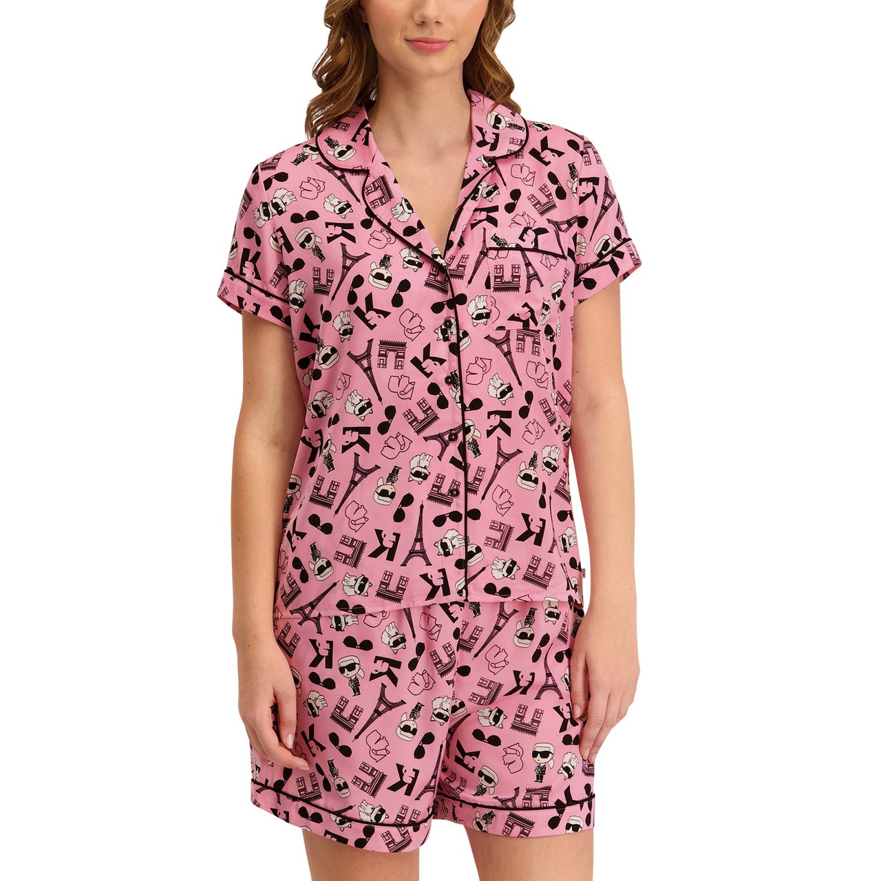Karl Lagerfeld Women's Notch Collar Pajama Set - Image 1