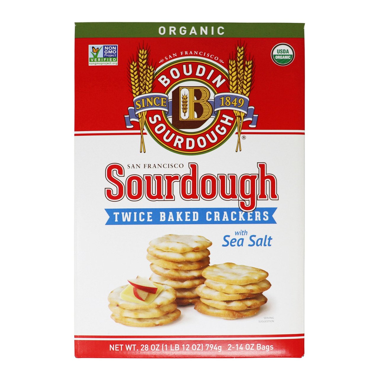 Organic Boudin Sourdough Crackers 28 Ounces - Image 1