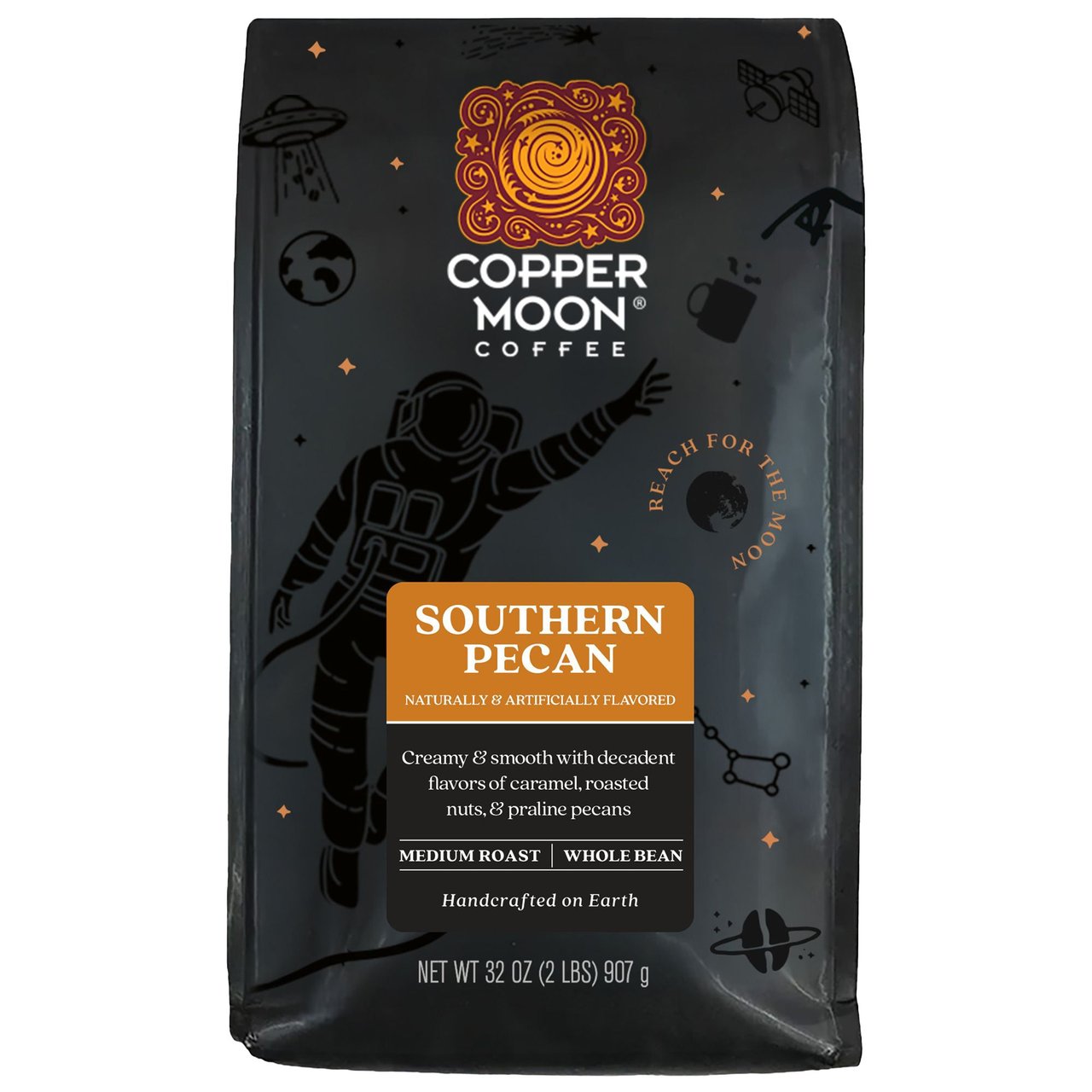 Copper Moon Whole Bean Southern Pecan Coffee, 2 lbs - Image 1