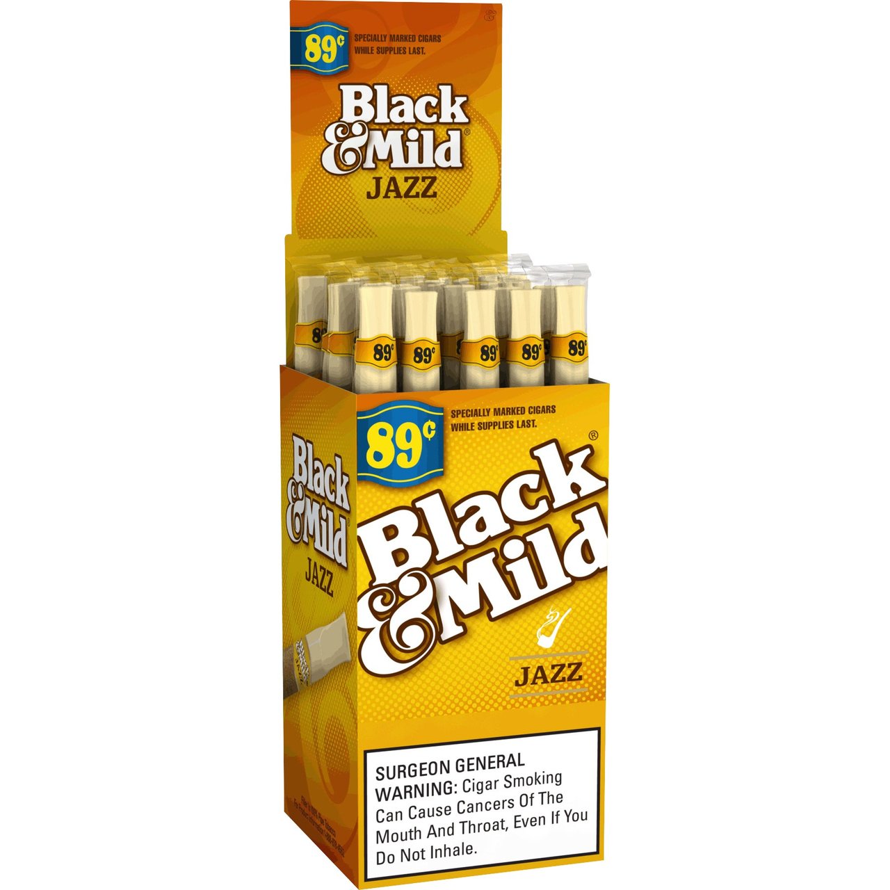 Black & Mild Jazz Plastic Tip Upright Singles 25 CT - Image 1