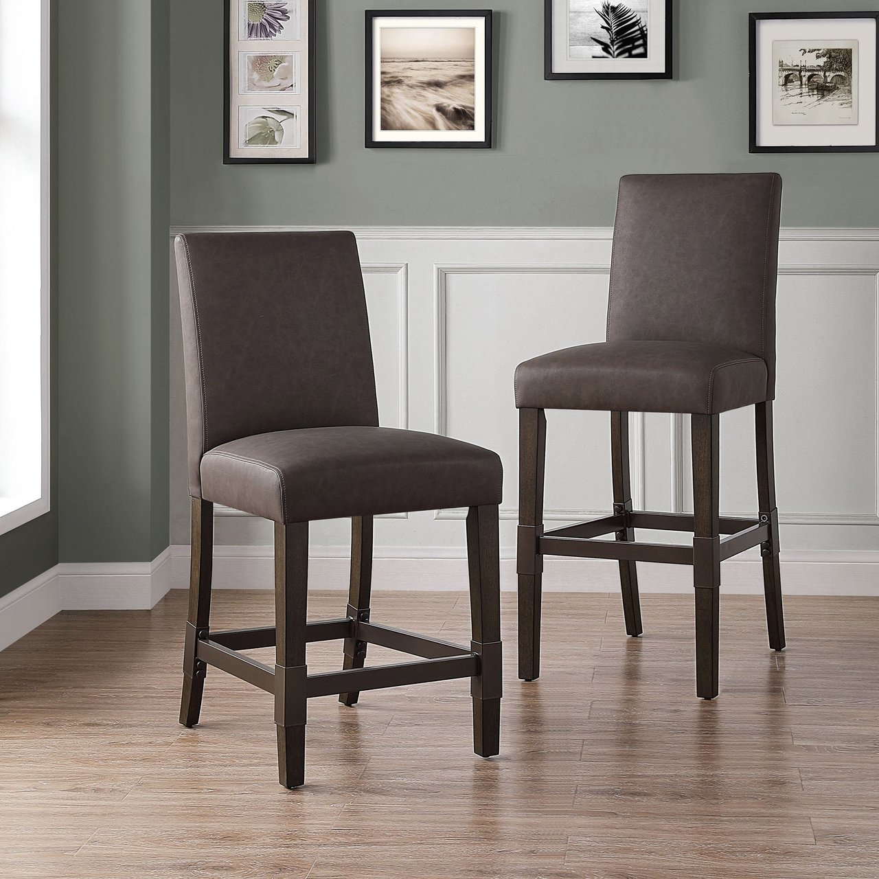 Bayside Furnishings Langston 2-in-1 Dual Height Barstool - Image 1