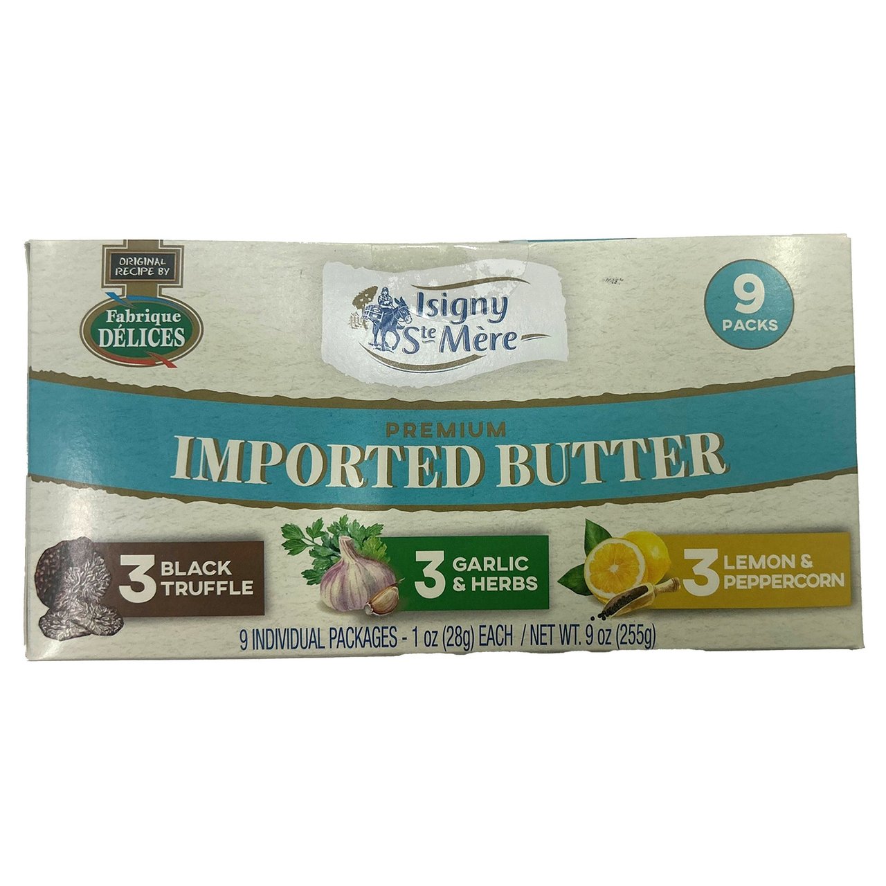 Isigny Sainte-Mère Flavored Butter Variety Pack, 3 Count, 3 oz - Image 1