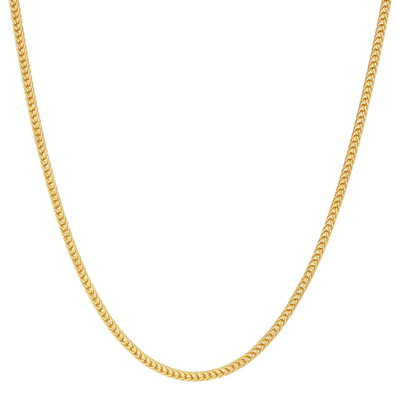 14kt Yellow Gold Foxtail Chain Necklace 18" - Image 1