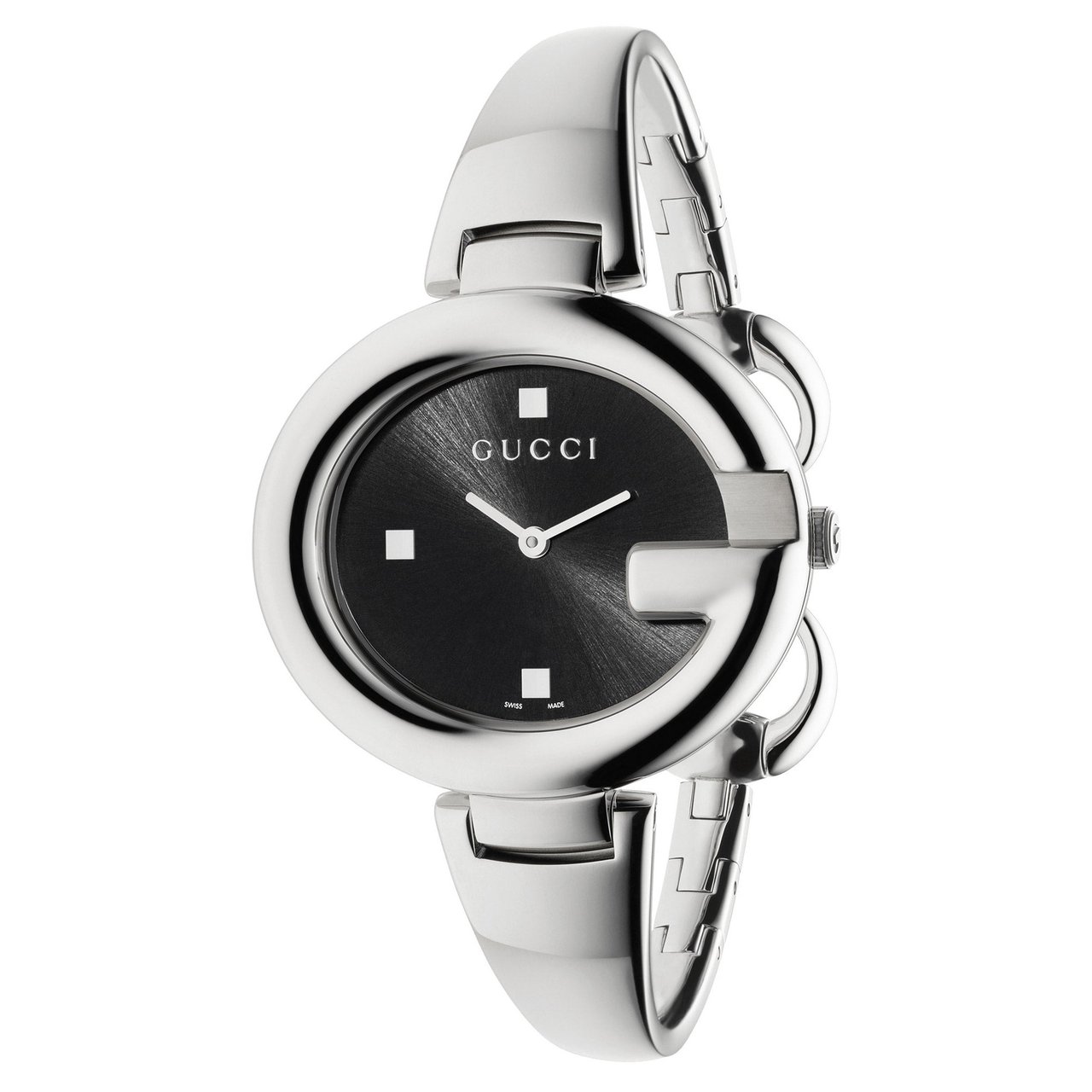 GUCCI GUCCISSIMA STAINLESS STEEL BANGLE BRACELET LADIES WATCH