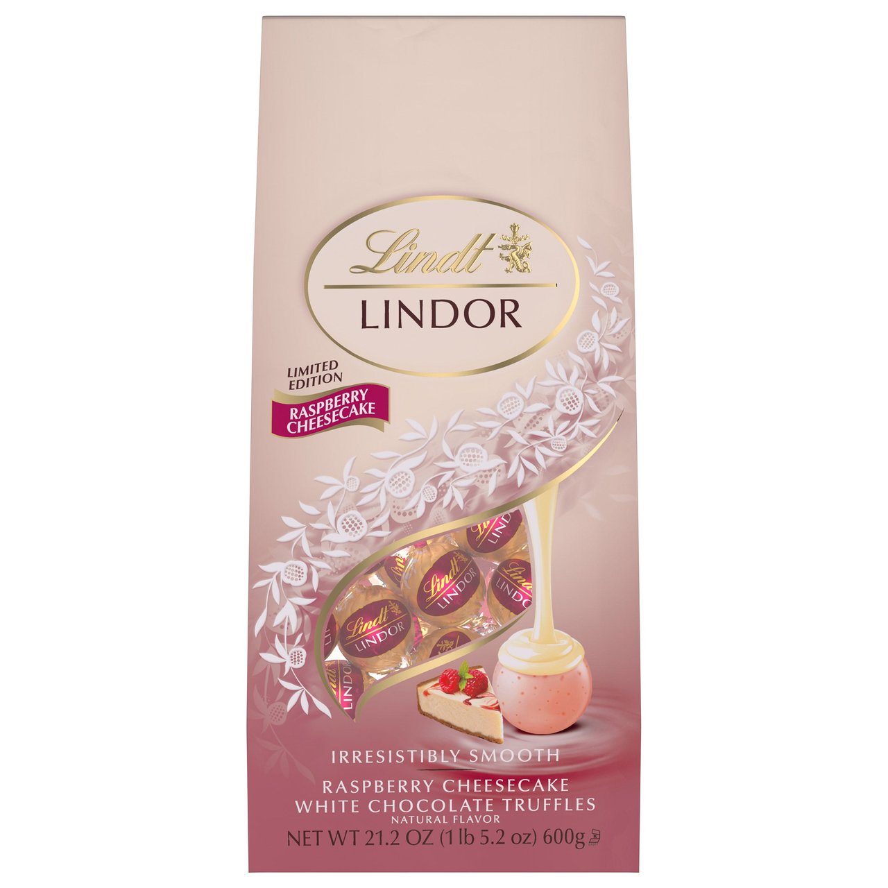 Lindor Raspberry Cheesecake White Chocolate Truffles 21.2 oz - Image 1