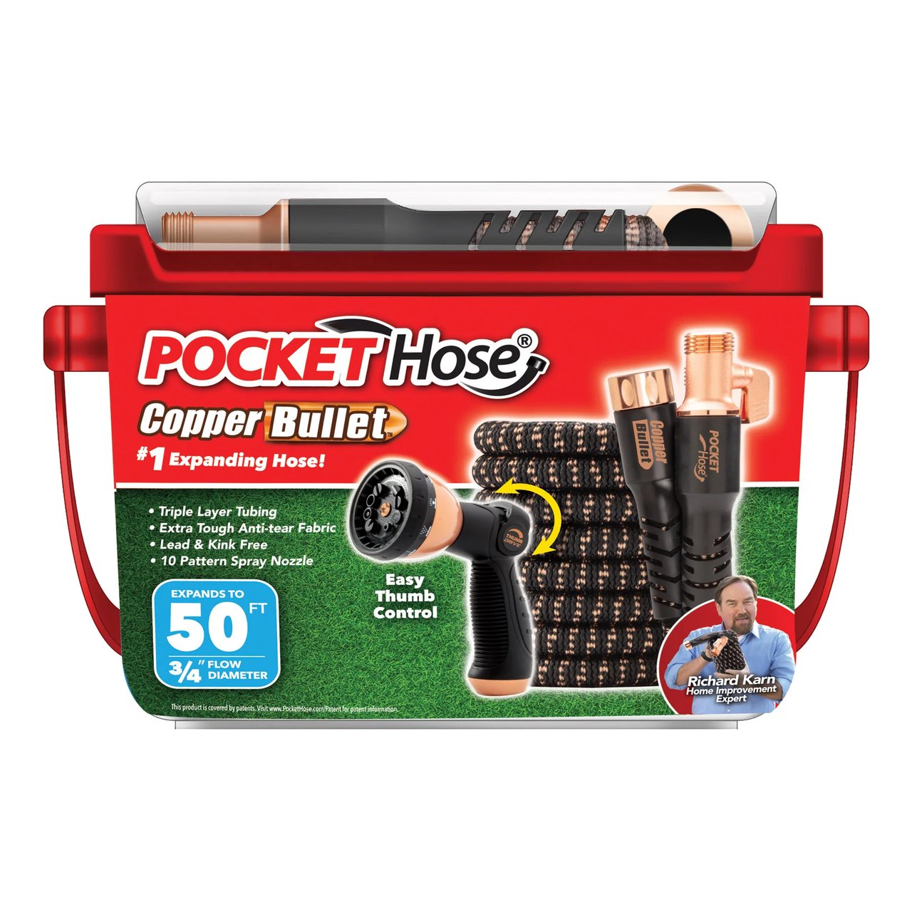 Pocket Hose Copper Bullet 50ft Hose - Image 1