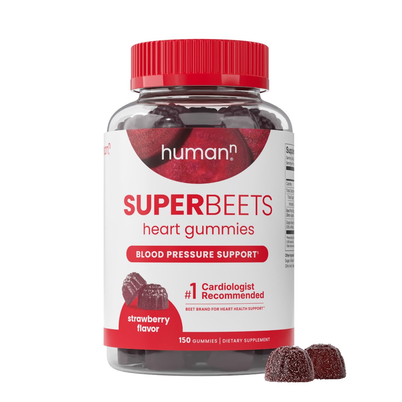 HumanN SuperBeets Strawberry Gummies 150CT - Image 1