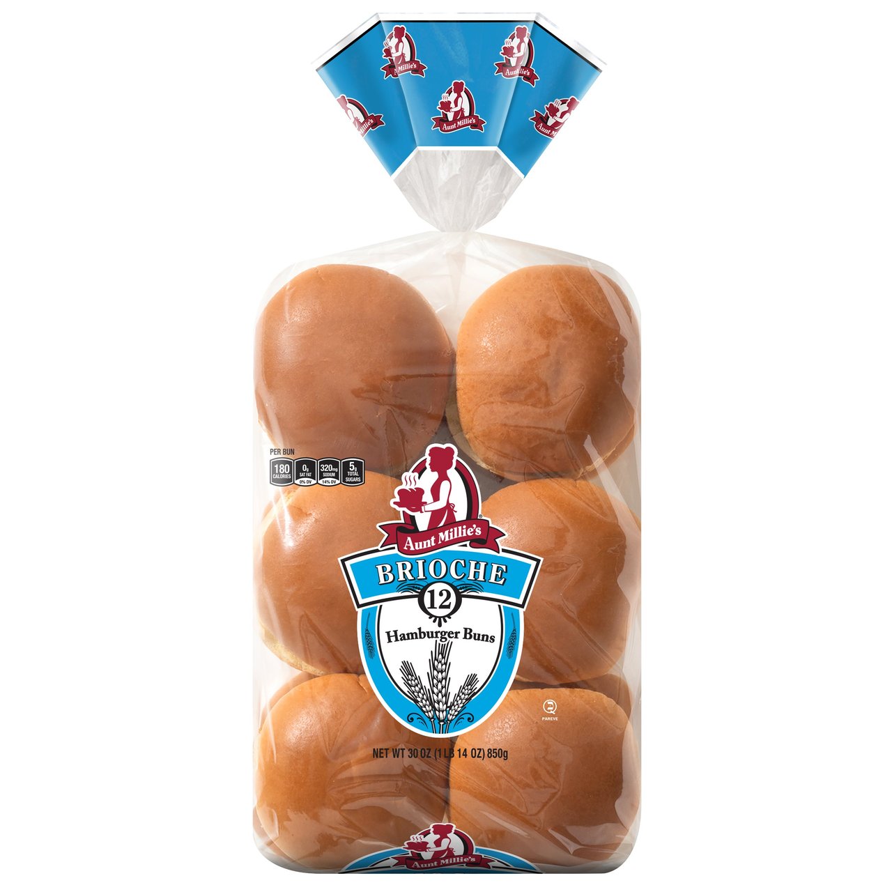 Aunt Millie's Bakeries Brioche Hamburger Buns, 12 CT - Image 1
