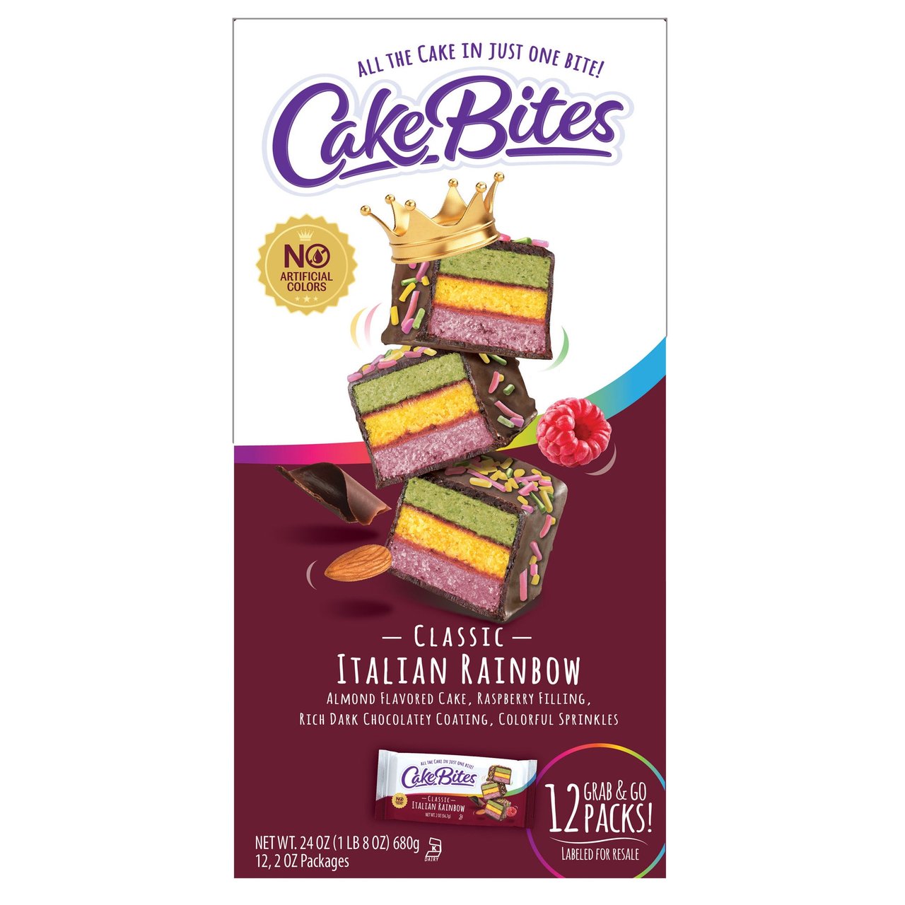 CakeBites Classic Italian Rainbow, 12 Count/2 oz - Image 1