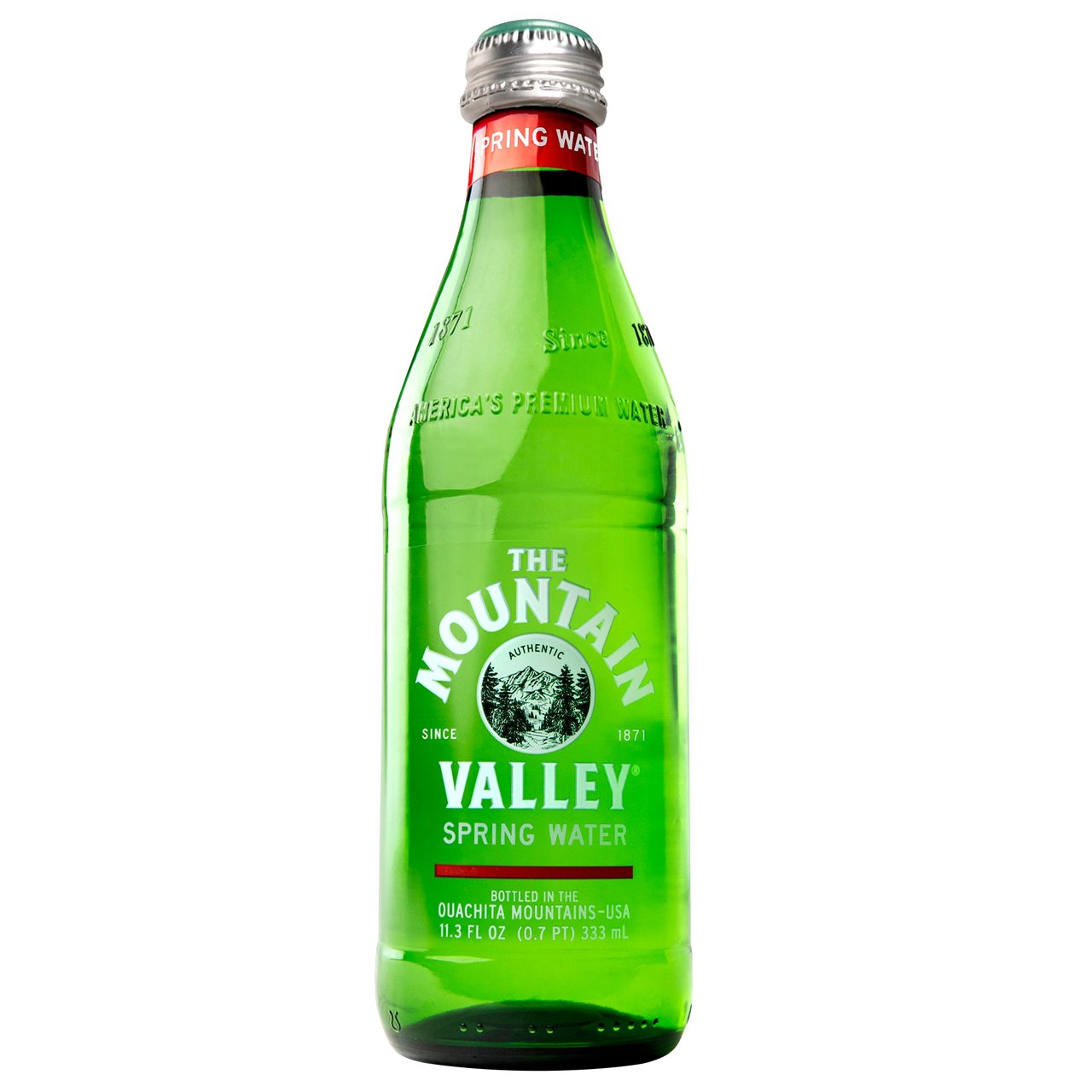 Mountain Valley Spring Water, 24-Pack, 330 mL Glass Bottles - Image 1