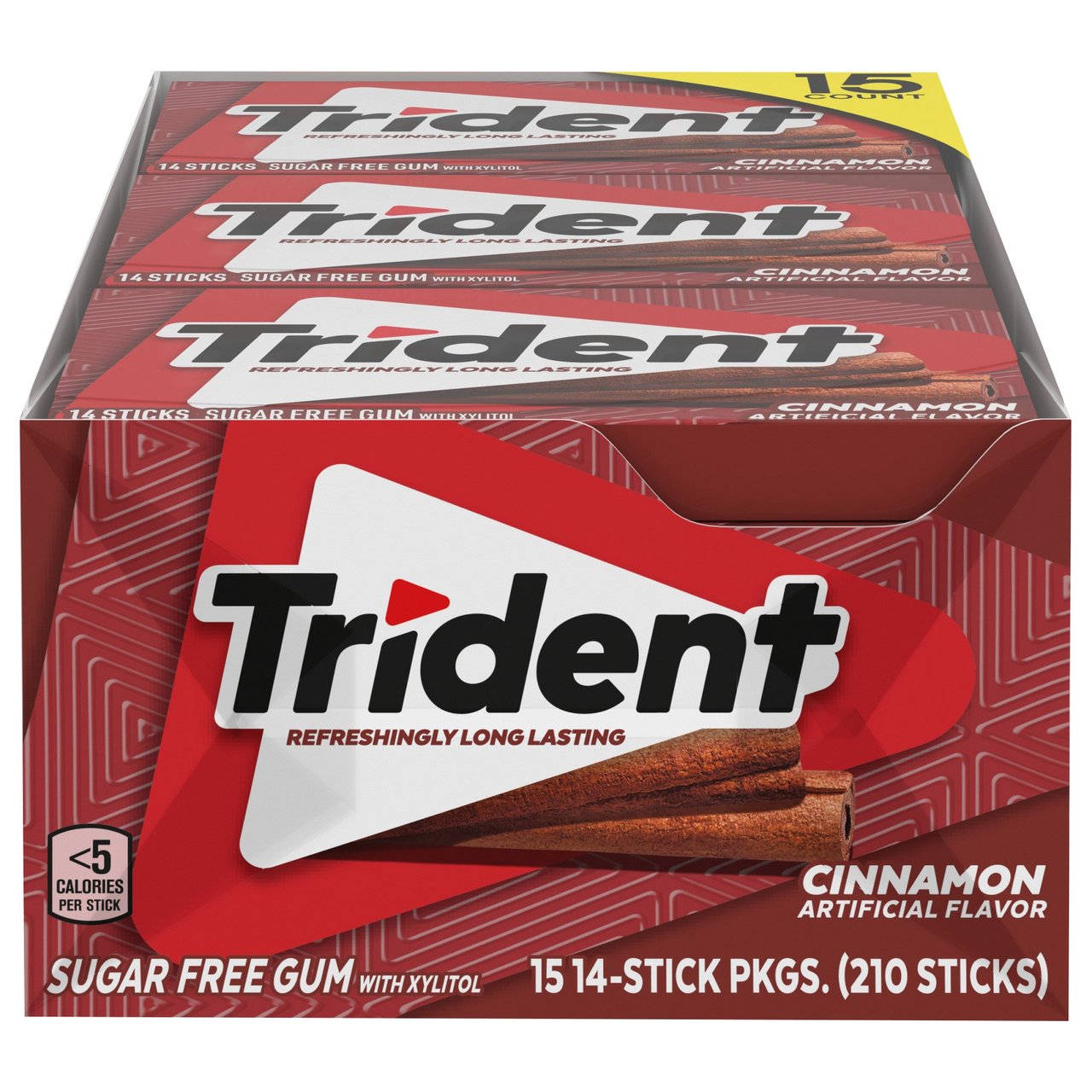 Trident Cinnamon Sugar Free Gum, 14 Pieces, 15-Count - Image 1
