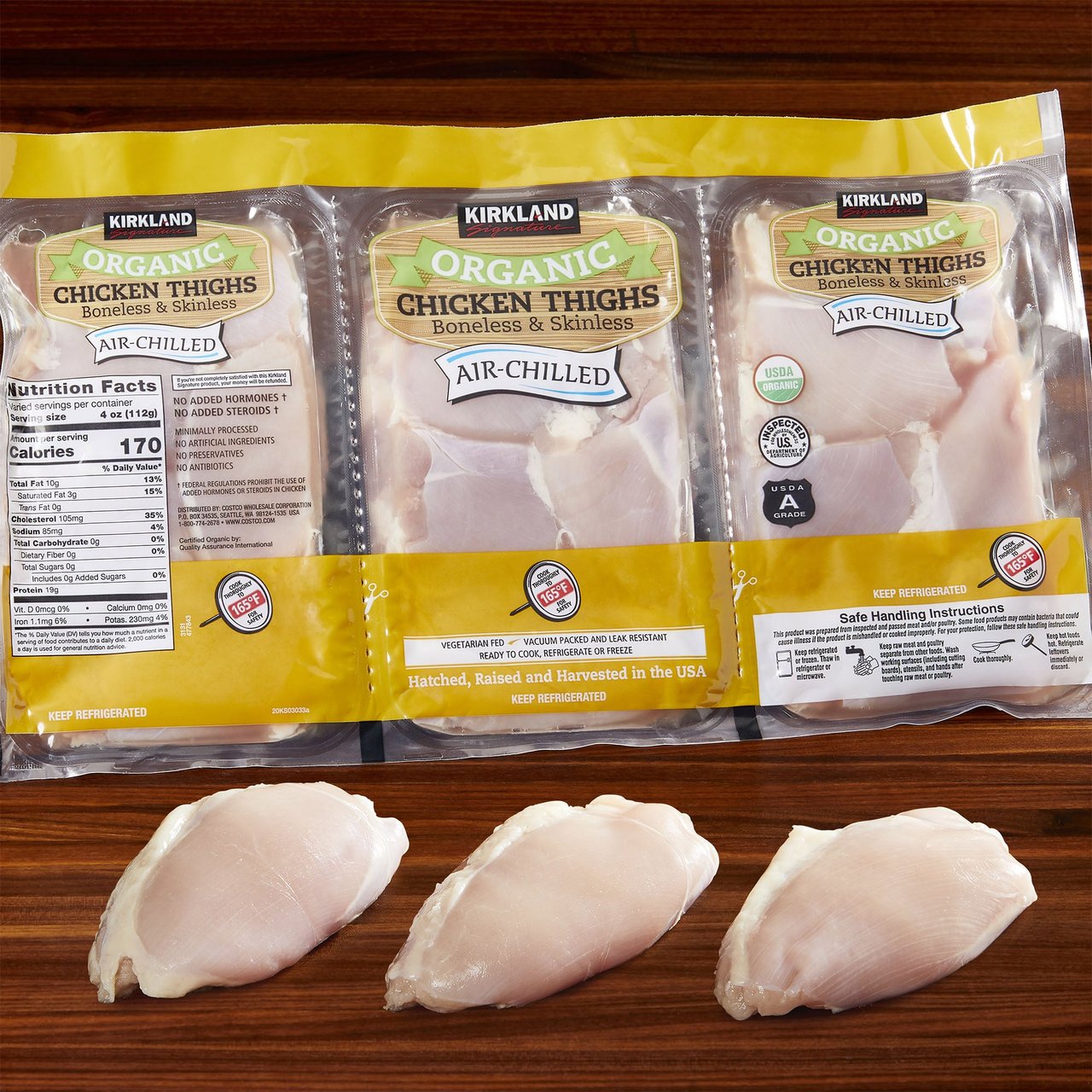 Fresh Organic Boneless Skinless Chicken Thigh Per Lb - Image 1