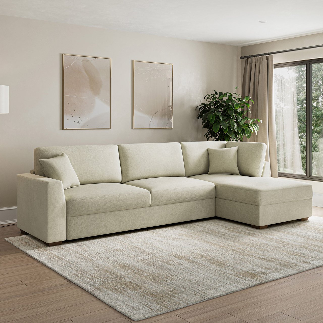 Thomasville Camlin Convertible Sleeper Sectional with Chaise - Image 1