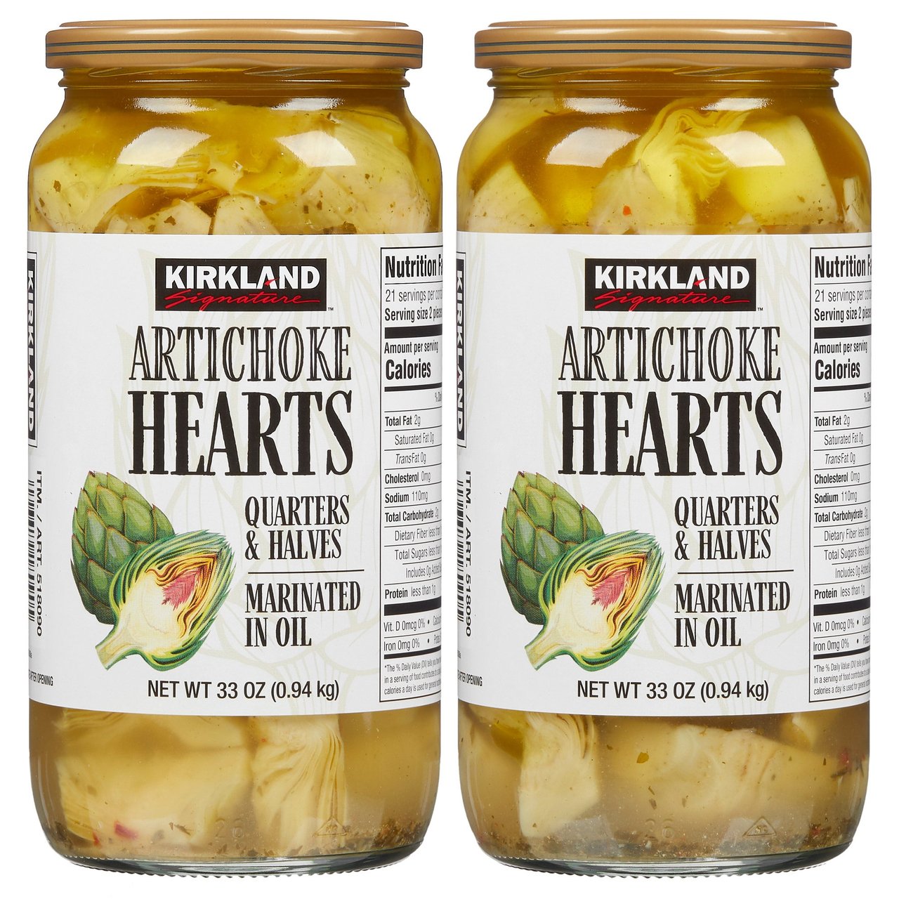Kirkland Signature Artichoke Hearts 2/33 oz - Image 1