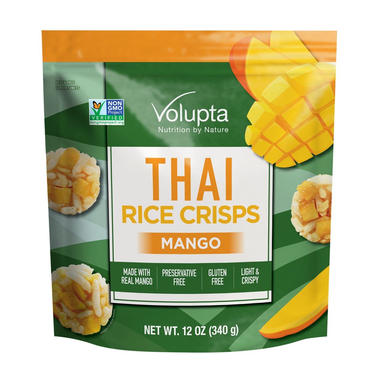 Volupta Thai Mango Rice Crisps 12 oz - Image 1