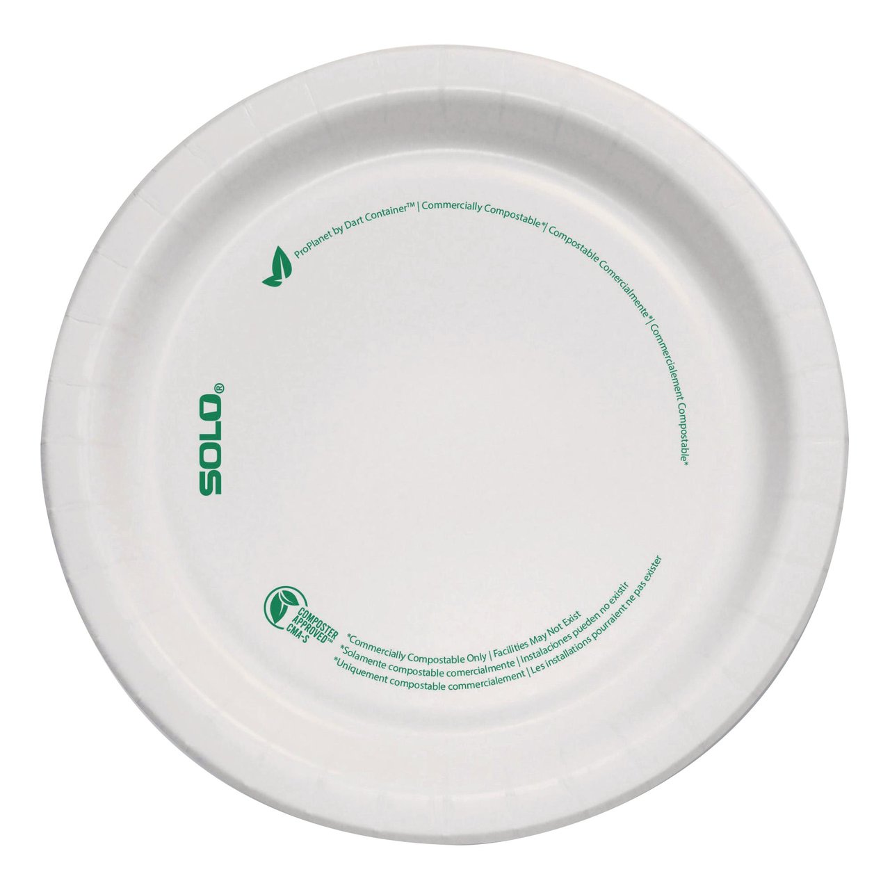 Solo Bare Compostable Paper Plates, 6", 500 CT