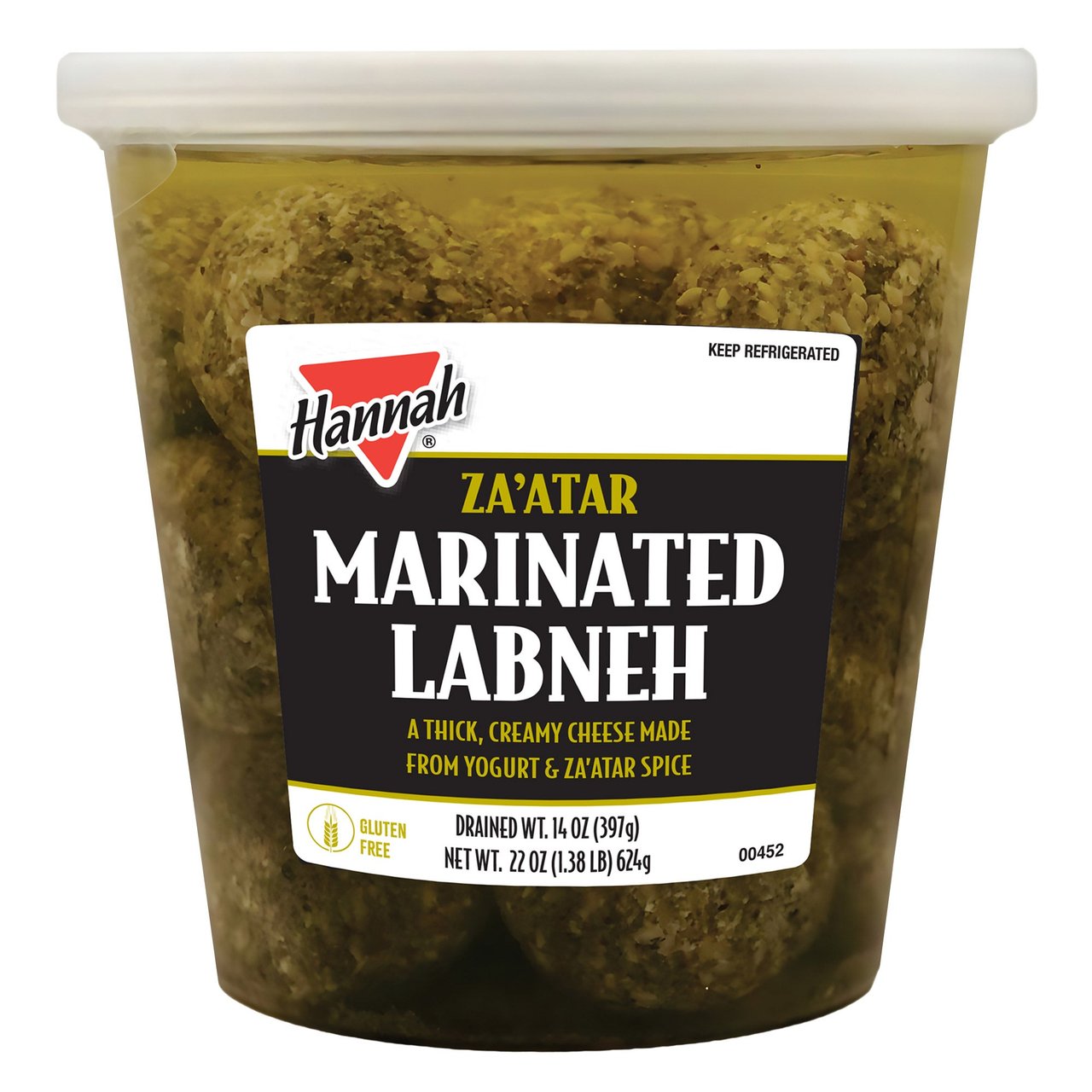 Hannah Za'atar Marinated Labneh with Olive Oil, 22 oz Container - Image 1