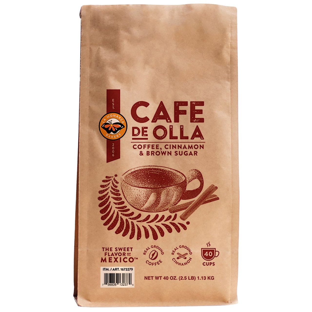La Monarca Bakery Cafe de Olla 2.5 Pounds - Image 1
