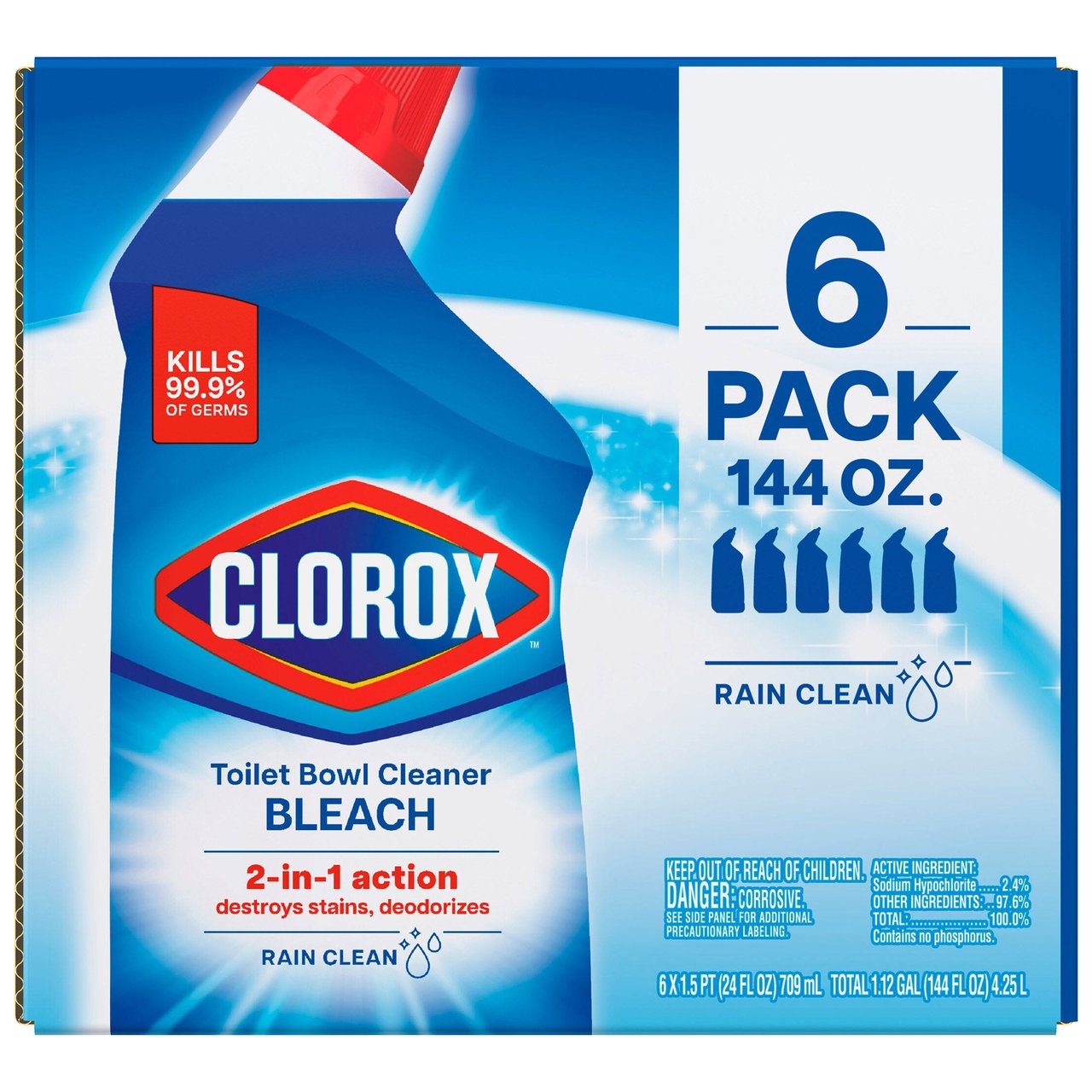 Clorox Liquid Toilet Bowl Cleaner with Bleach 6/24 oz. - Image 1