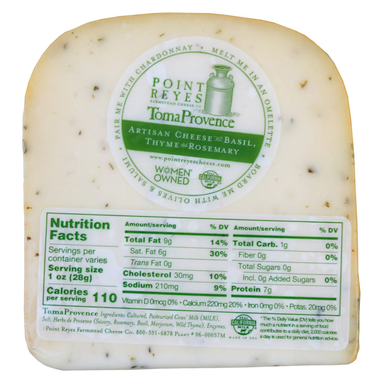Point Reyes TomaProvence Artisan Cheese (Price Per Pound)