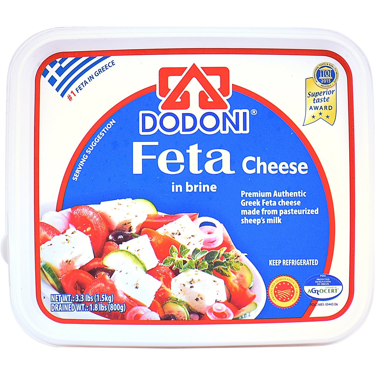 Dodoni Imported Greek Feta 1.7 lbs - Image 1