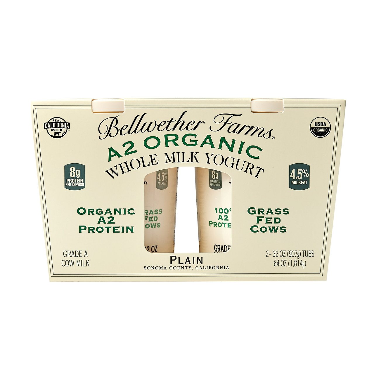 Bellwether Organic A2 Whole Milk Yogurt 2/32 oz