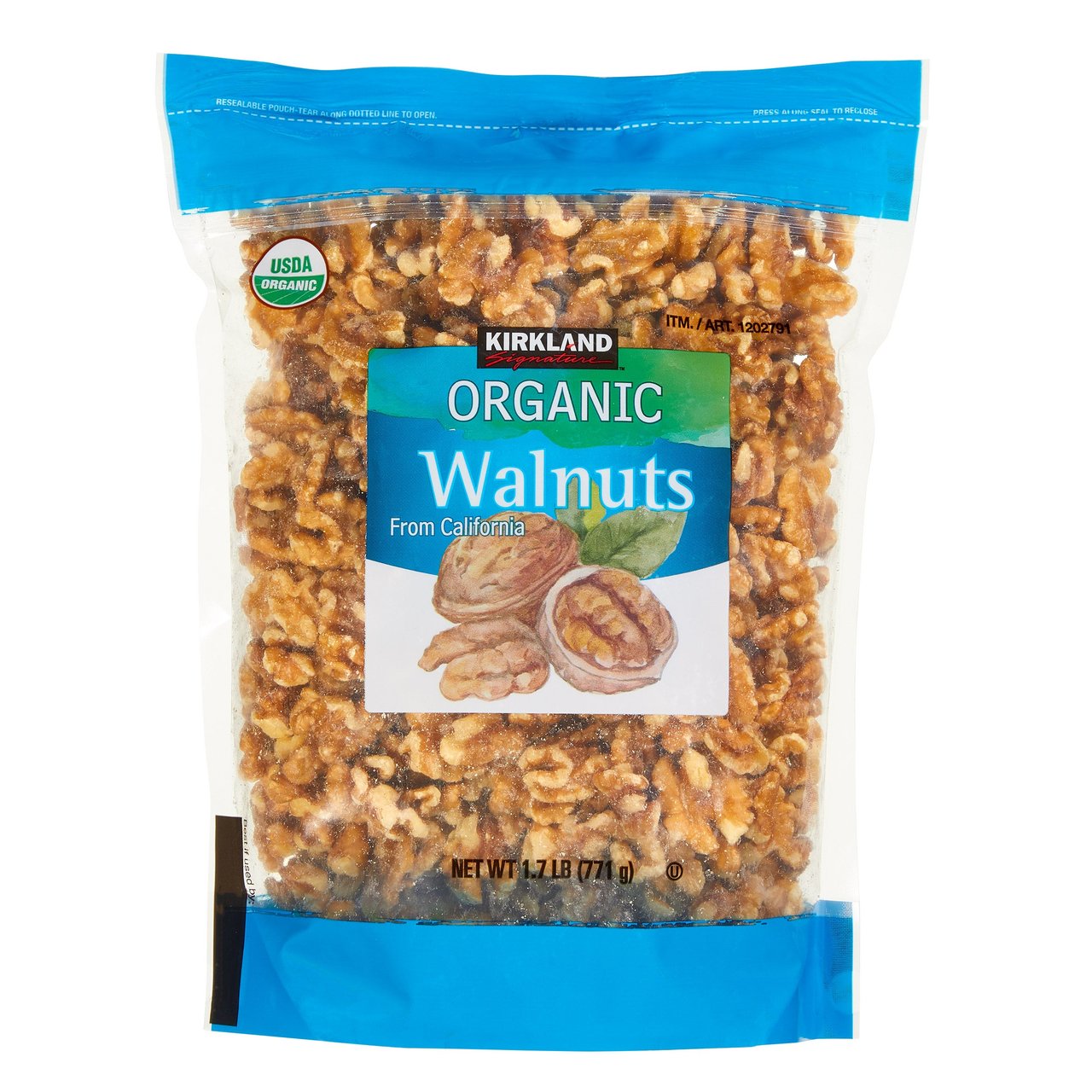 Kirkland Signature Organic Walnuts, 1.7 Pounds - Image 1