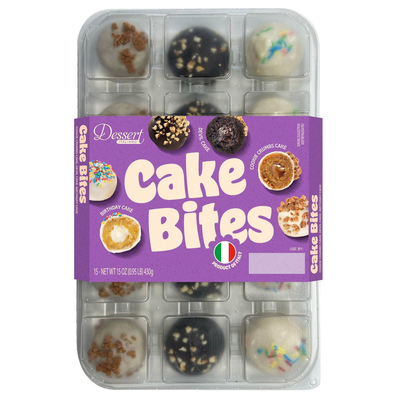 Italiano Dessert Filled Cake Bites, Tiramisu, 15 Count (0.7 oz Each) - Image 1