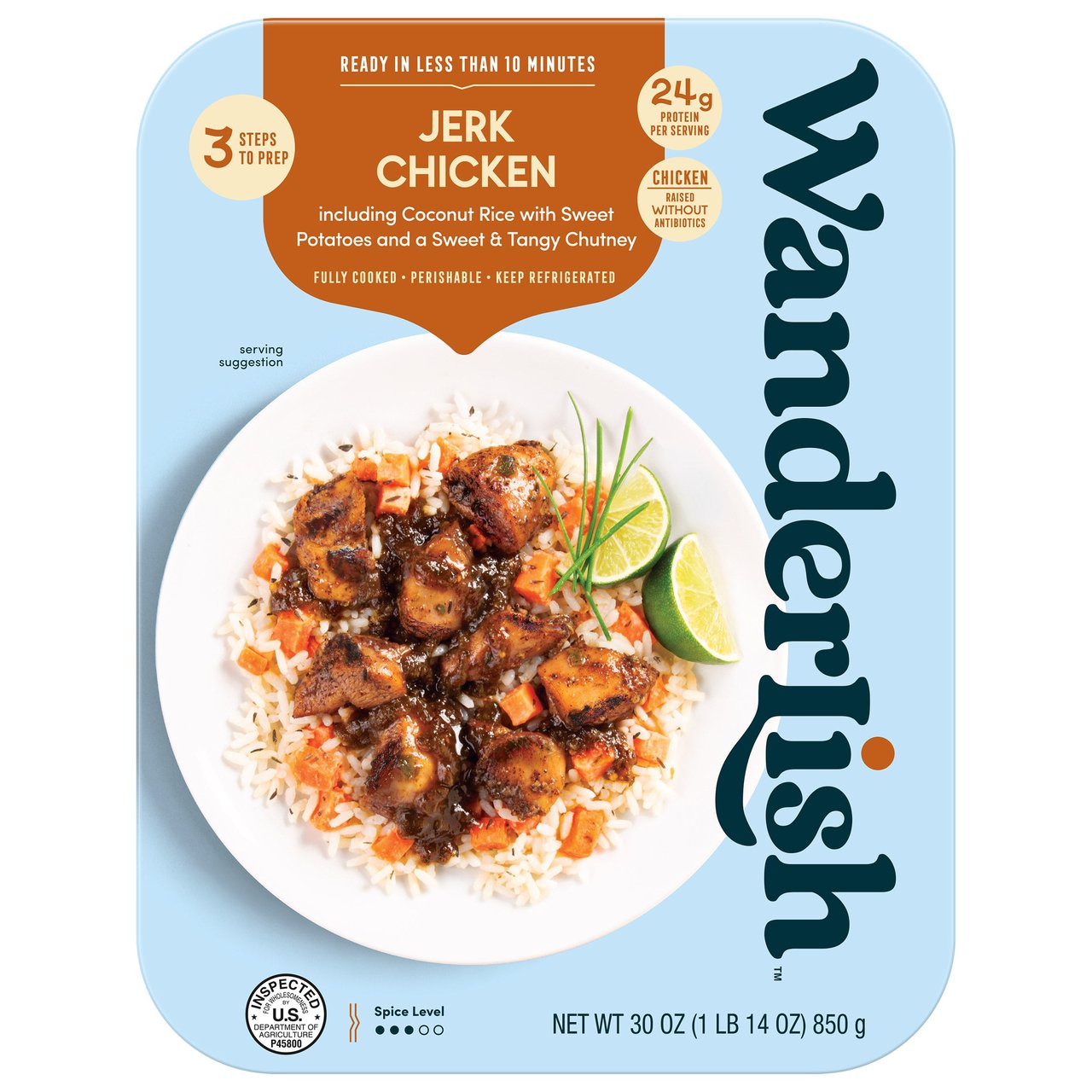 Wanderlish Jerk Chicken 30 oz (1.9 lb) - Image 1
