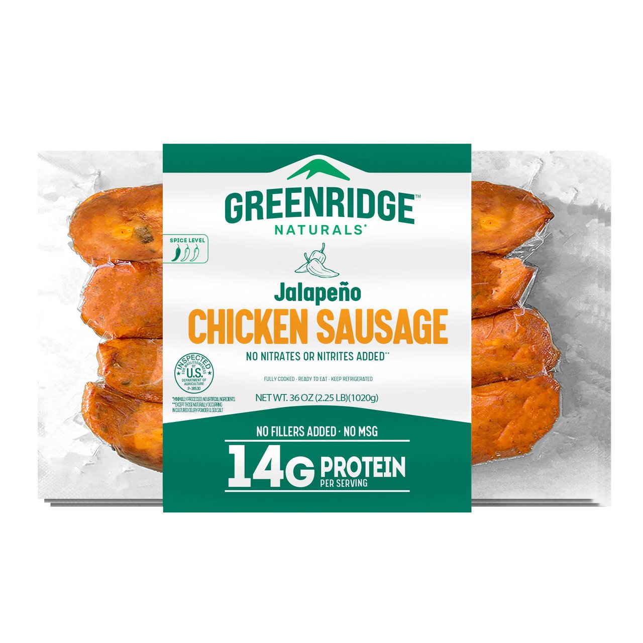 Greenridge Jalapeño Chicken Sausage 3/12 oz - Image 1
