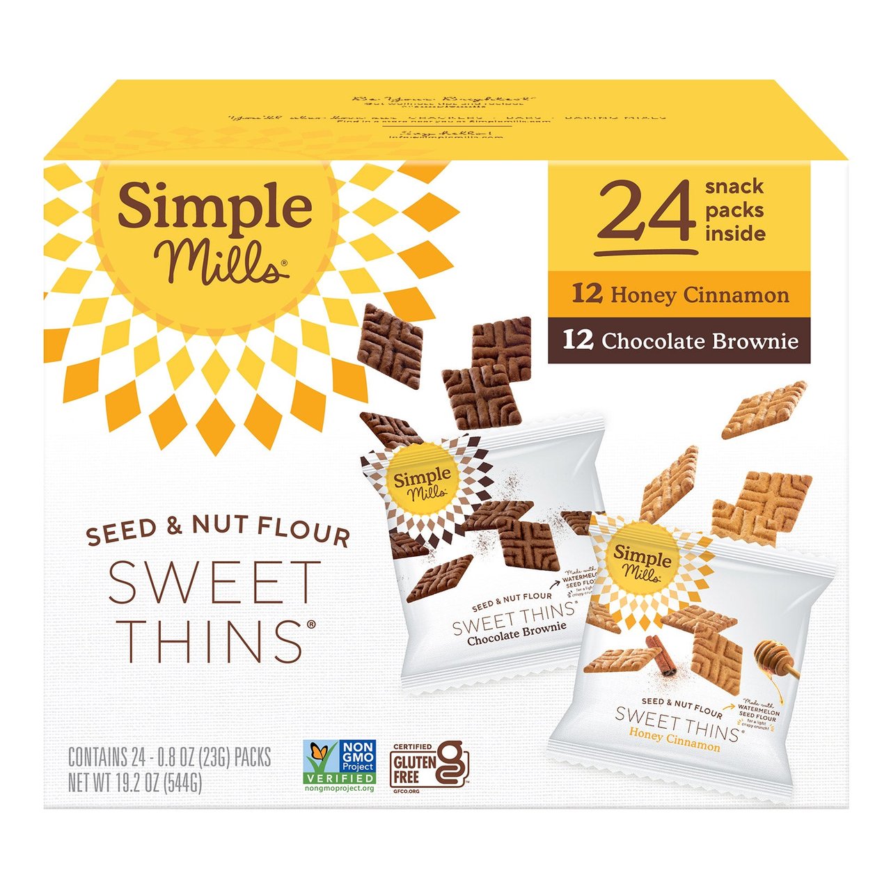 Simple Mills Sweet Thins Variety 24 Pack, 0.8 Ounces Each - Image 1