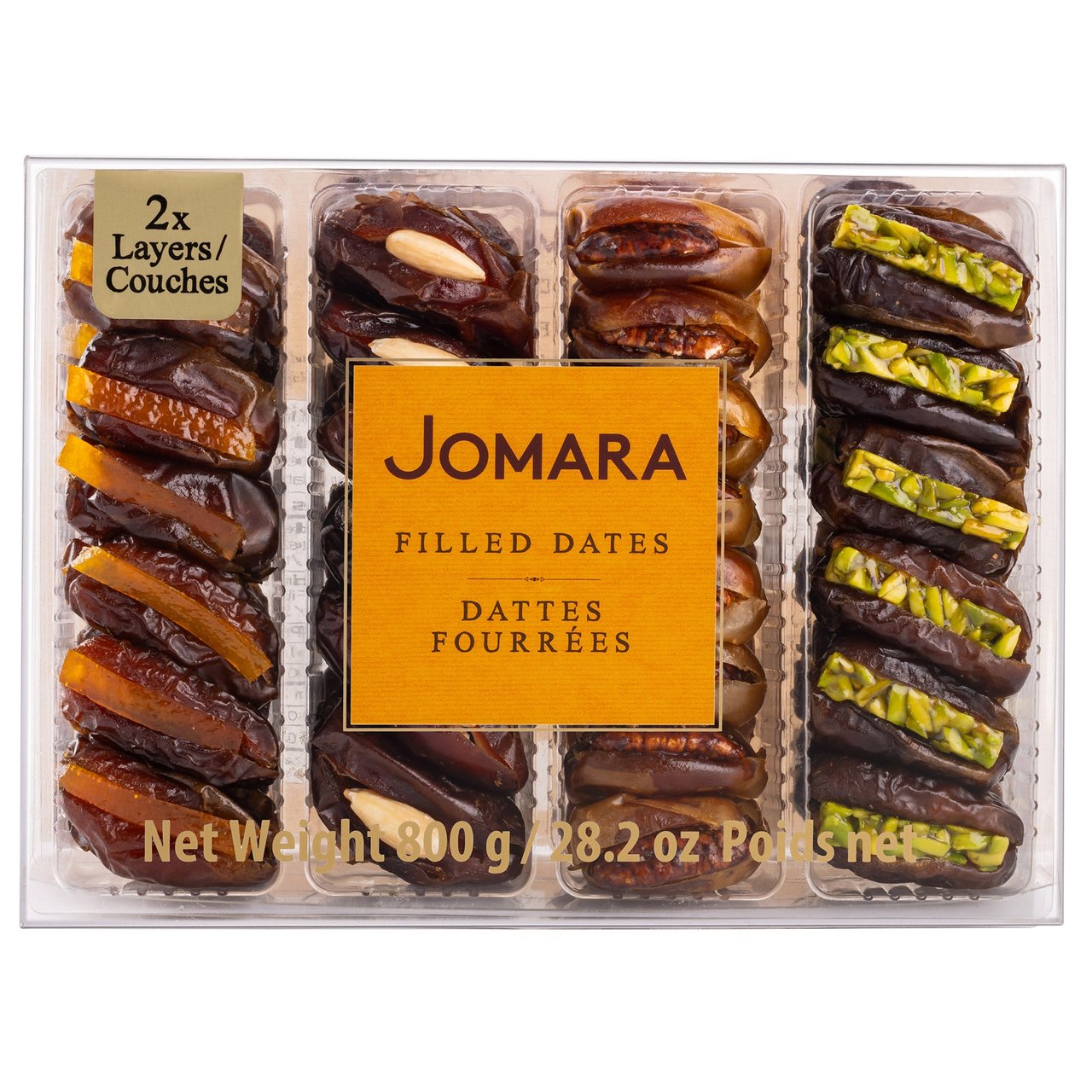 Jomara Assorted Filled Dates 28 oz (1.75 lbs) - Image 1