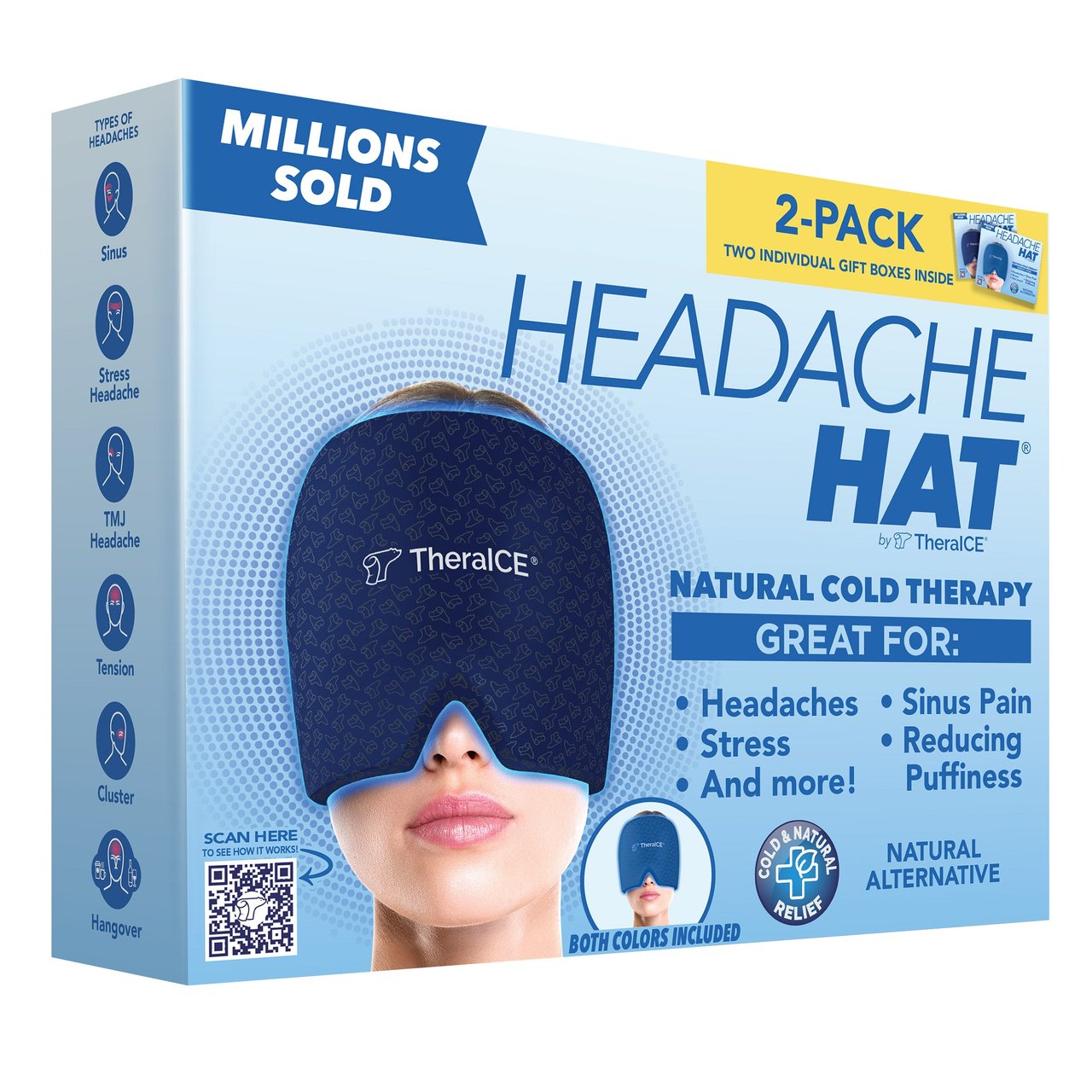 TheraICE Headache Hat 2-Pack - Image 1