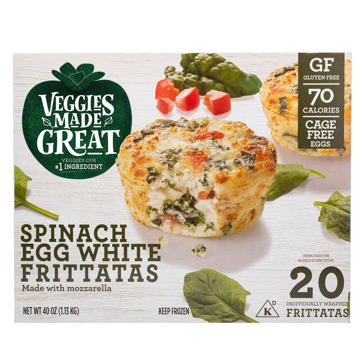 Veggies Made Great Spinach Egg White Frittata 20 CT - Image 1