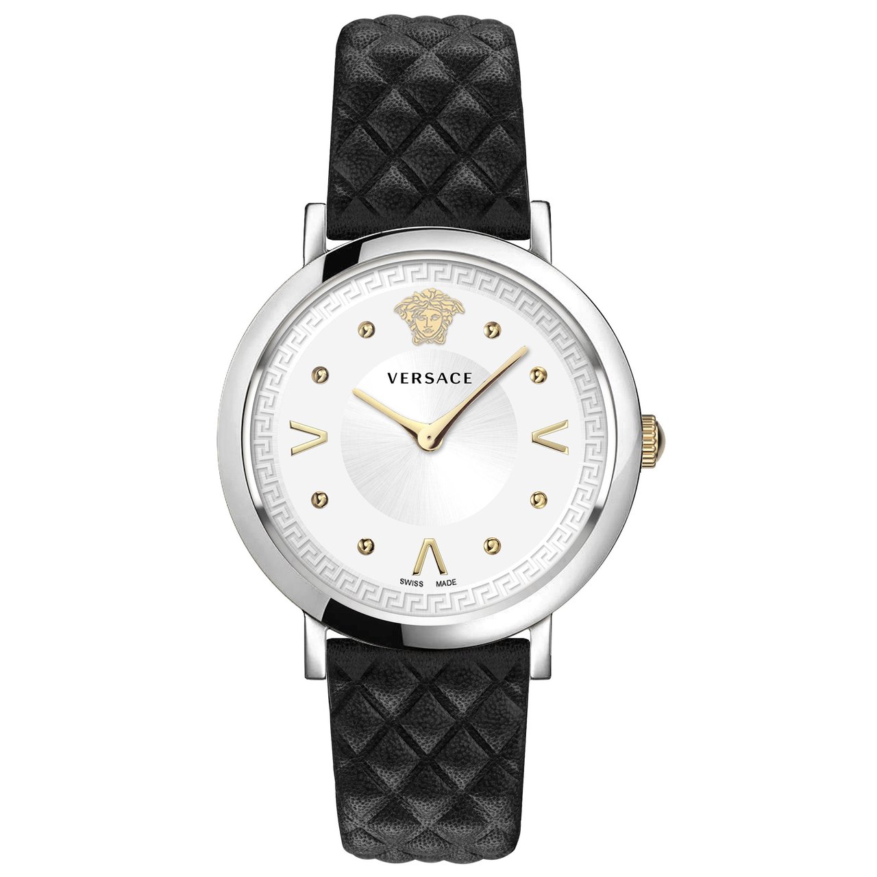 Versace Pop Chic Lady Leather Strap Ladies Quartz Watch