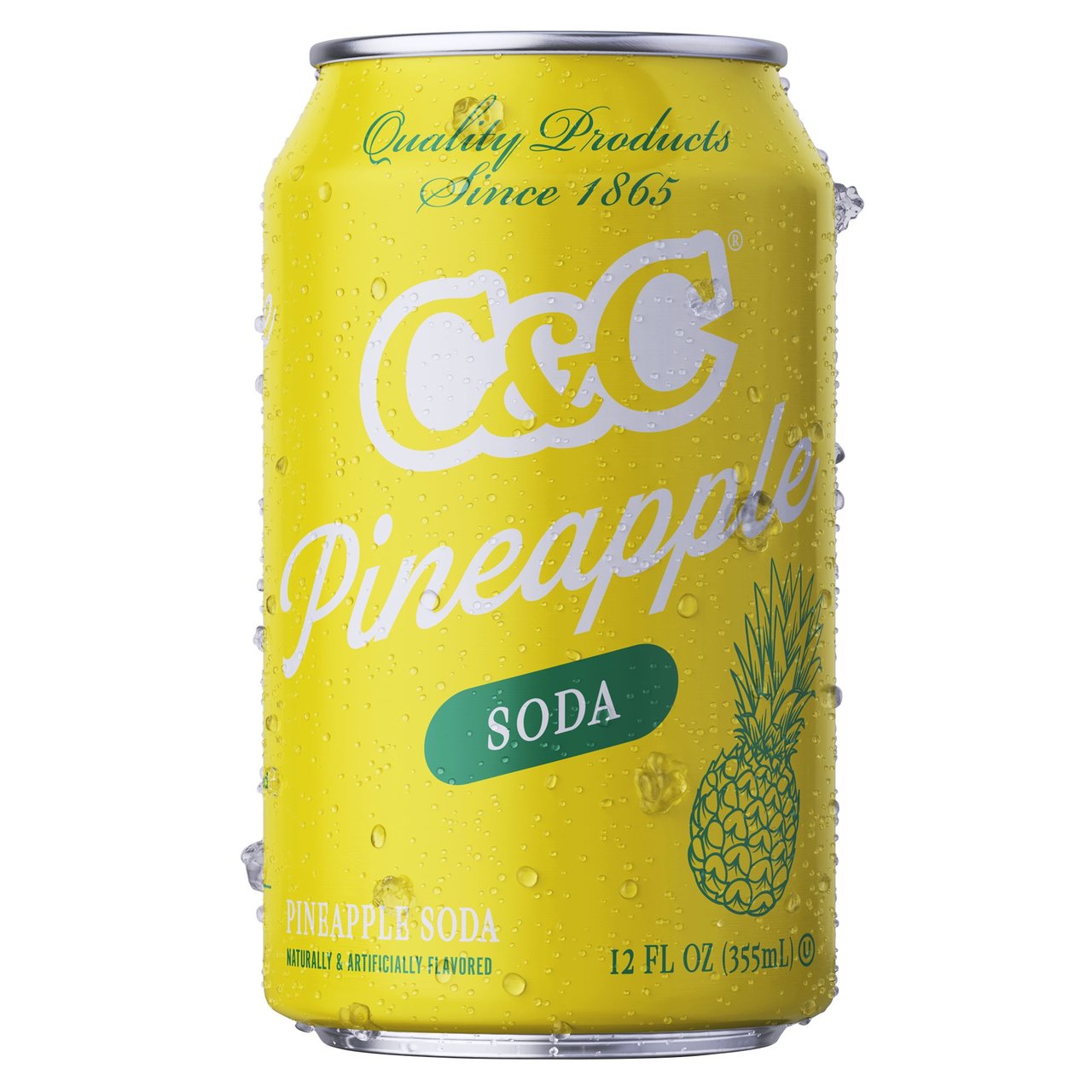 C&C SODA PINEAPPLE 24/12 FL OZ - Image 1