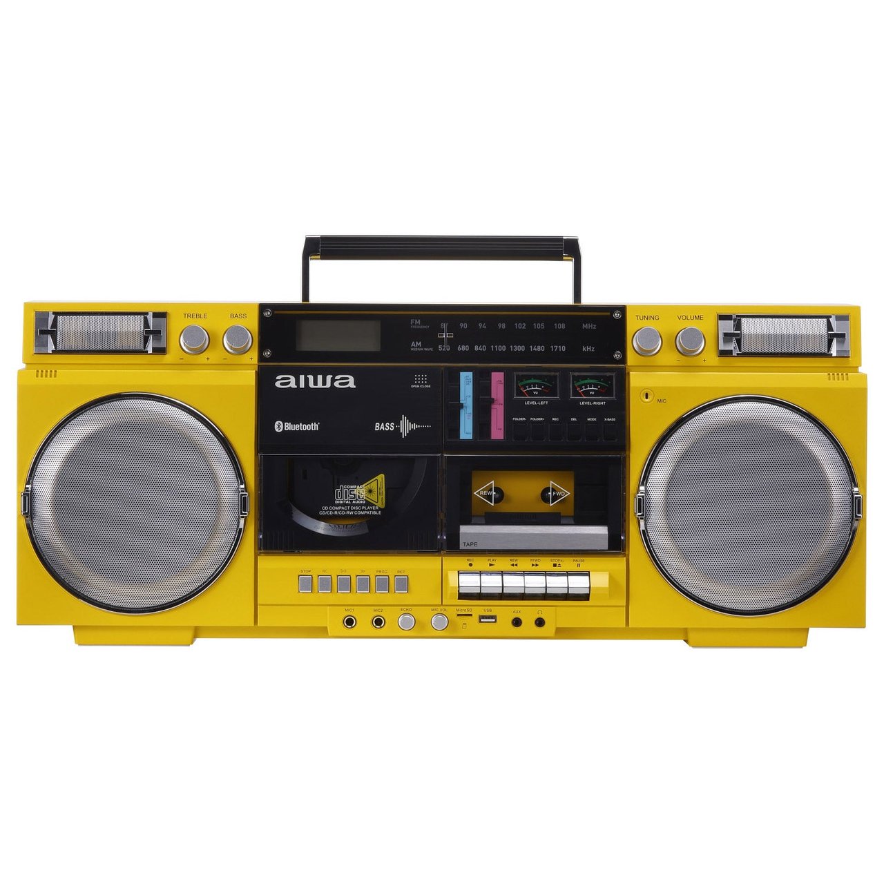 AIWA BACTRACK RETRO BOOMBOX YELLOW - Image 1