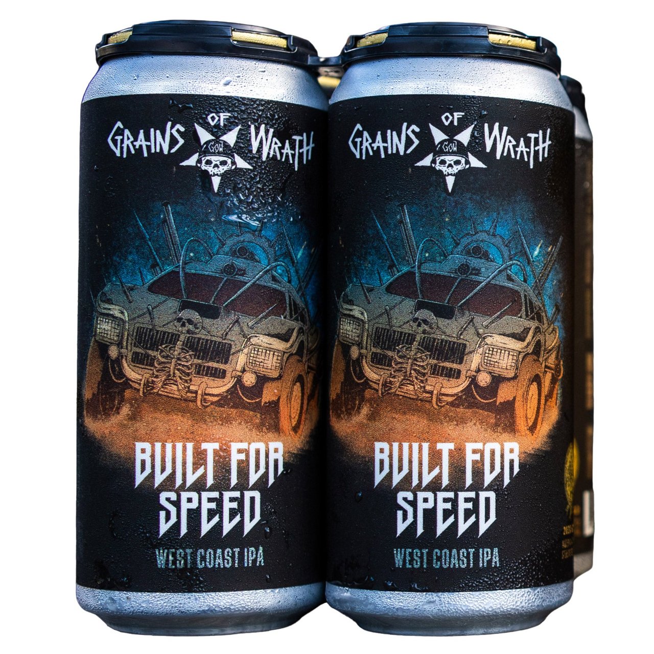 Grains of Wrath Built for Speed West Coast IPA, Camas WA, 4/16 oz - Image 1