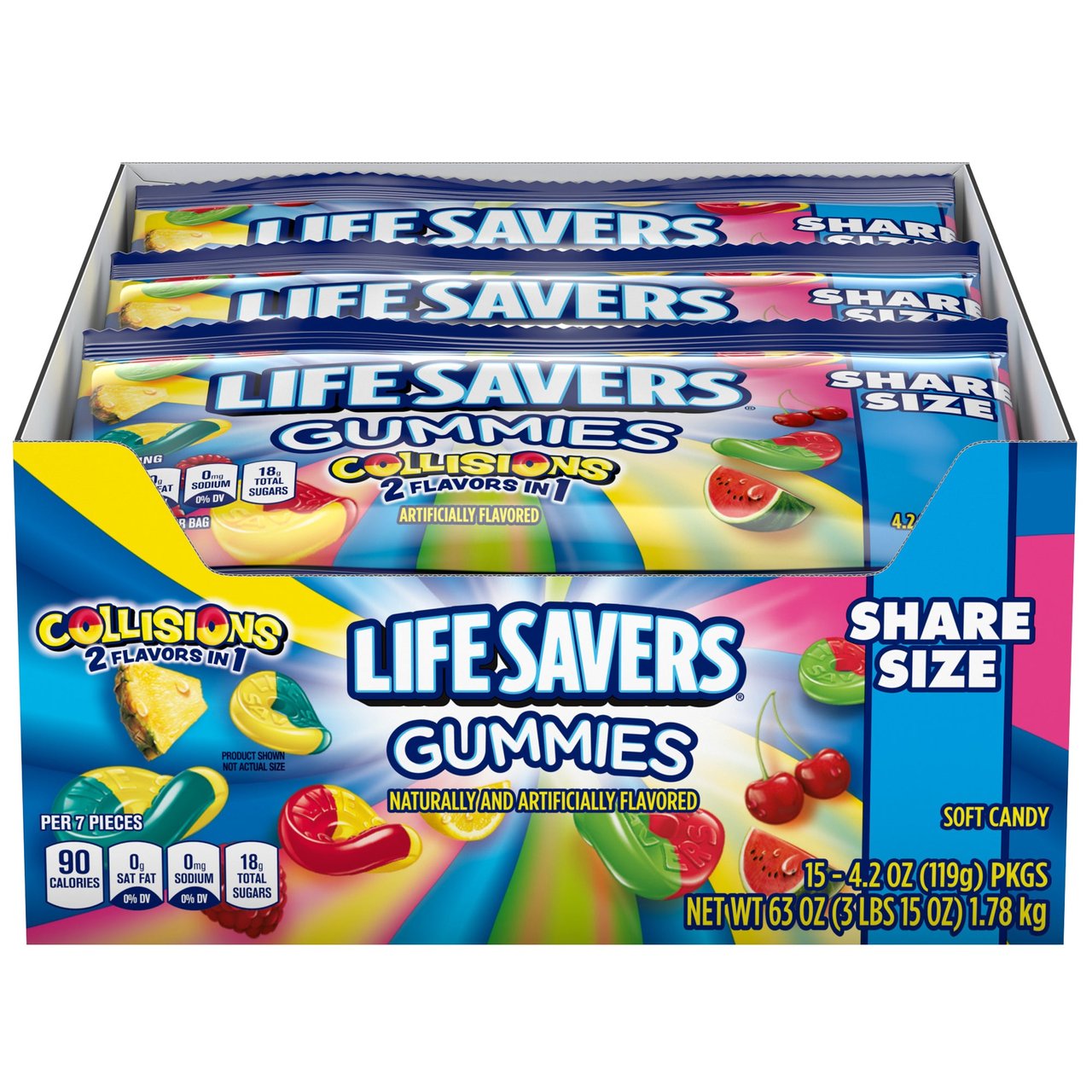 Life Savers Gummies Collisions, 4.2 oz, 15-Count - Image 1