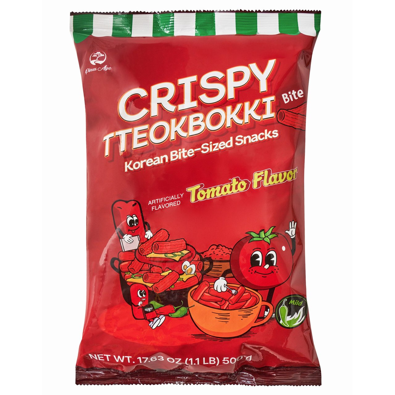 Crispy Tteokbokki Snack Tomato Flavor 17.64 oz - Image 1