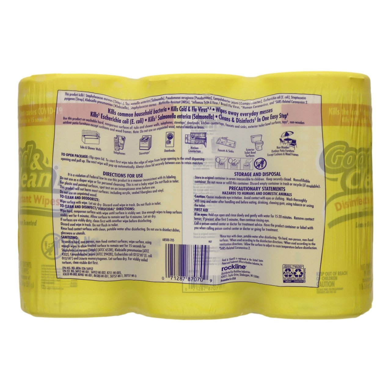 Good & Clean Disinfectant Wipes, 510 Count