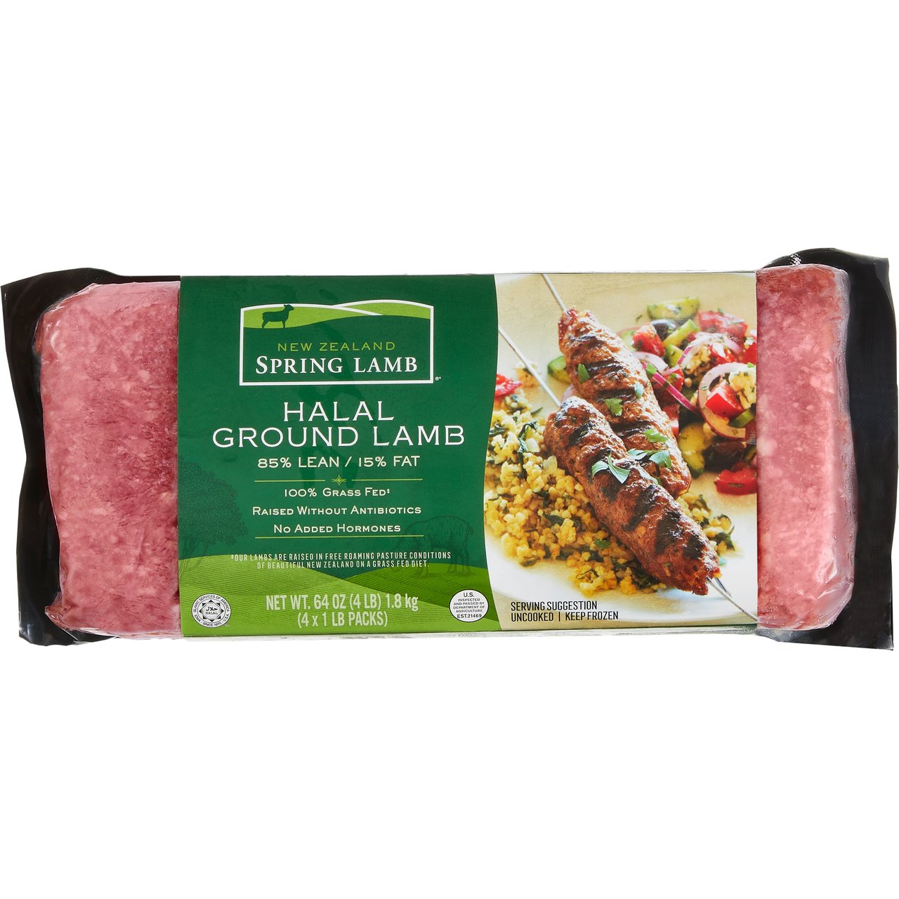 New Zealand Halal Ground Lamb, 4 x 1 Pound - Image 1
