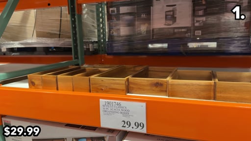 Seville Classics 10-Piece Acacia Wood Organizing Box Set