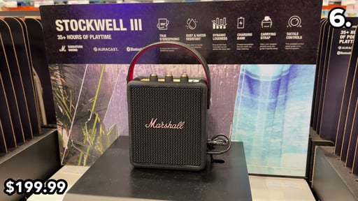 Marshall Stockwell III Black Portable Bluetooth Speaker