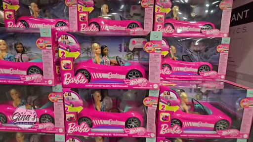 Hot Wheels Barbie RC Convertible Vehicle with 2 Dolls
