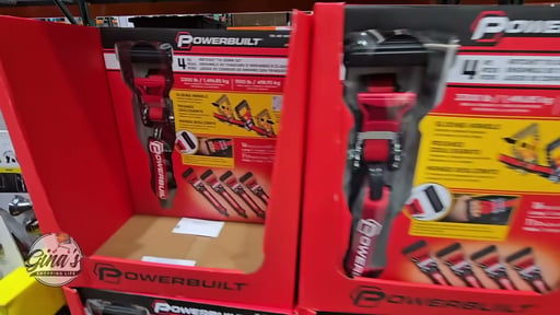 Powerbuilt Ratchet Tie Downs 4-Piece 1.5" x 16'