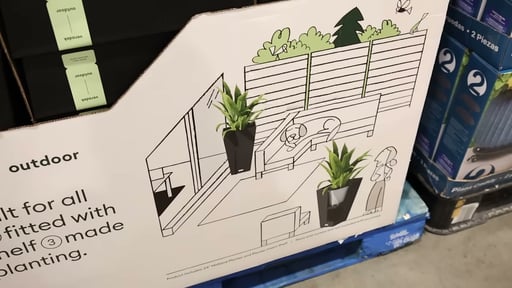 Veradek Midland 24" Tall Planter with Shelf