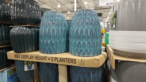 Ceramic Planter 21" Blue