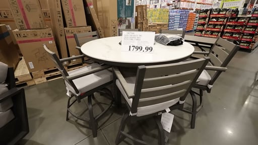 Agio Nicolet 7pc High Dining Set with Fire Table